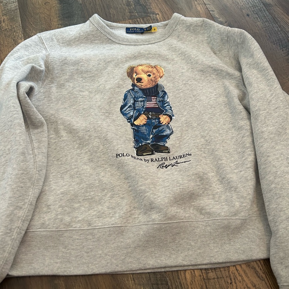 Ralph Lauren Light Gray Polo Sweatshirt - Picture 1 of 3